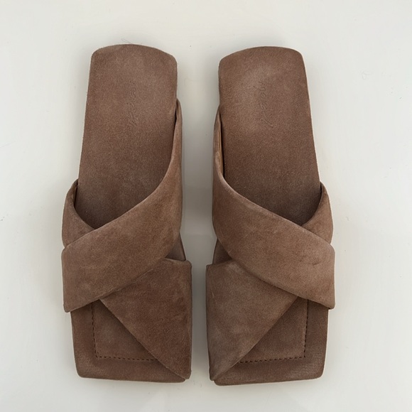Marsèll Suede Slide Sandals Scalzato Hazelnut Tan 9.5/39.5 Italy NWOT w/Box,Bag - Picture 4 of 8